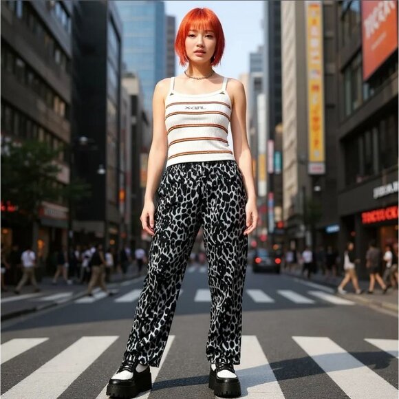 X‑Girl Pure Logo Striped Crop Cami Tank – Ribbed Cotton Red & White NWT S - Picture 3 of 4